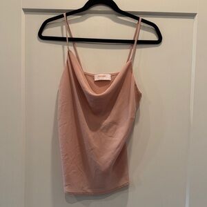 Renee c light pink nude cowlneck camisole tanktop